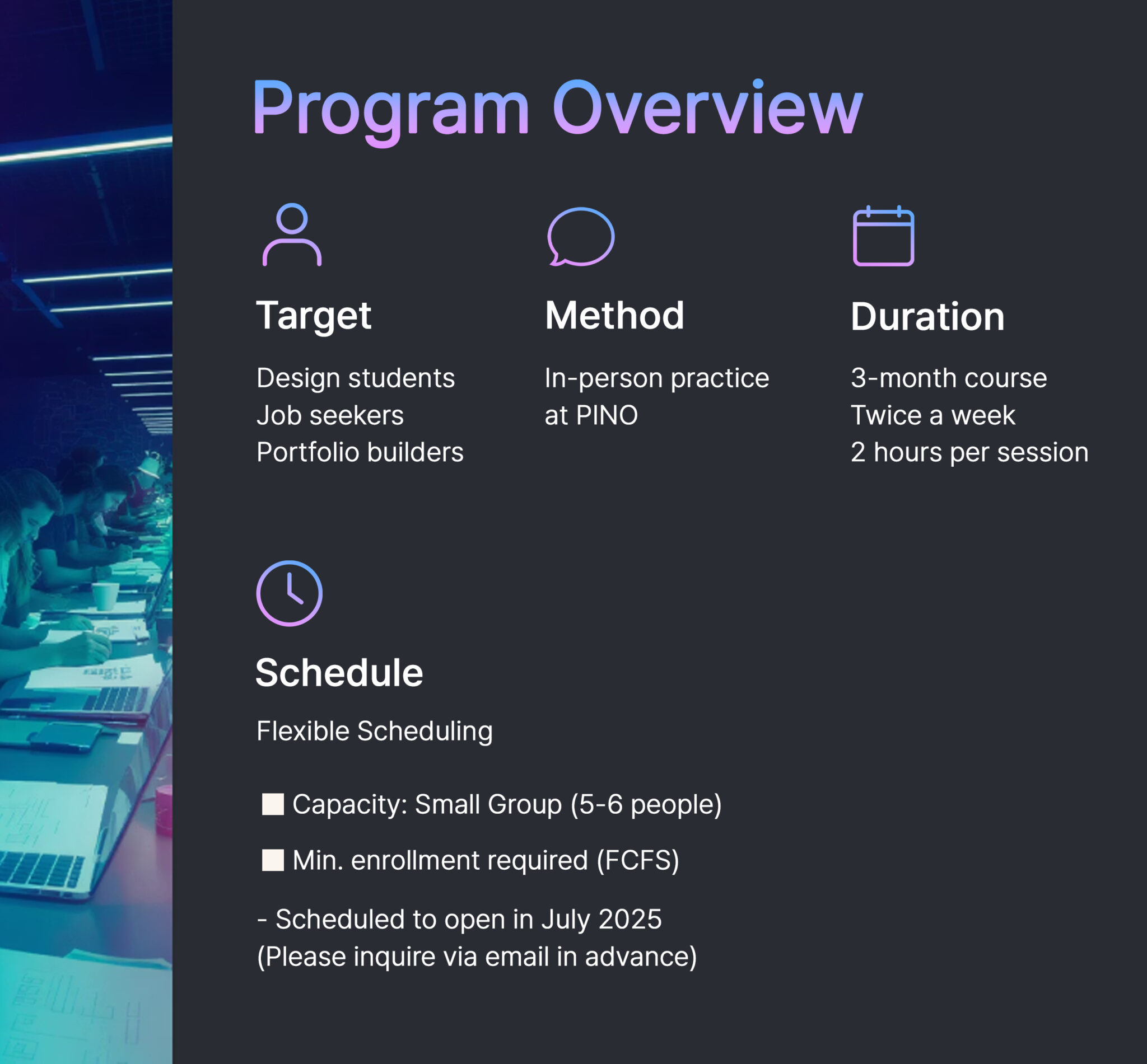 Recruitment for Hands-on Project Practice Courses - DESIGN PINO - 디자인 피노